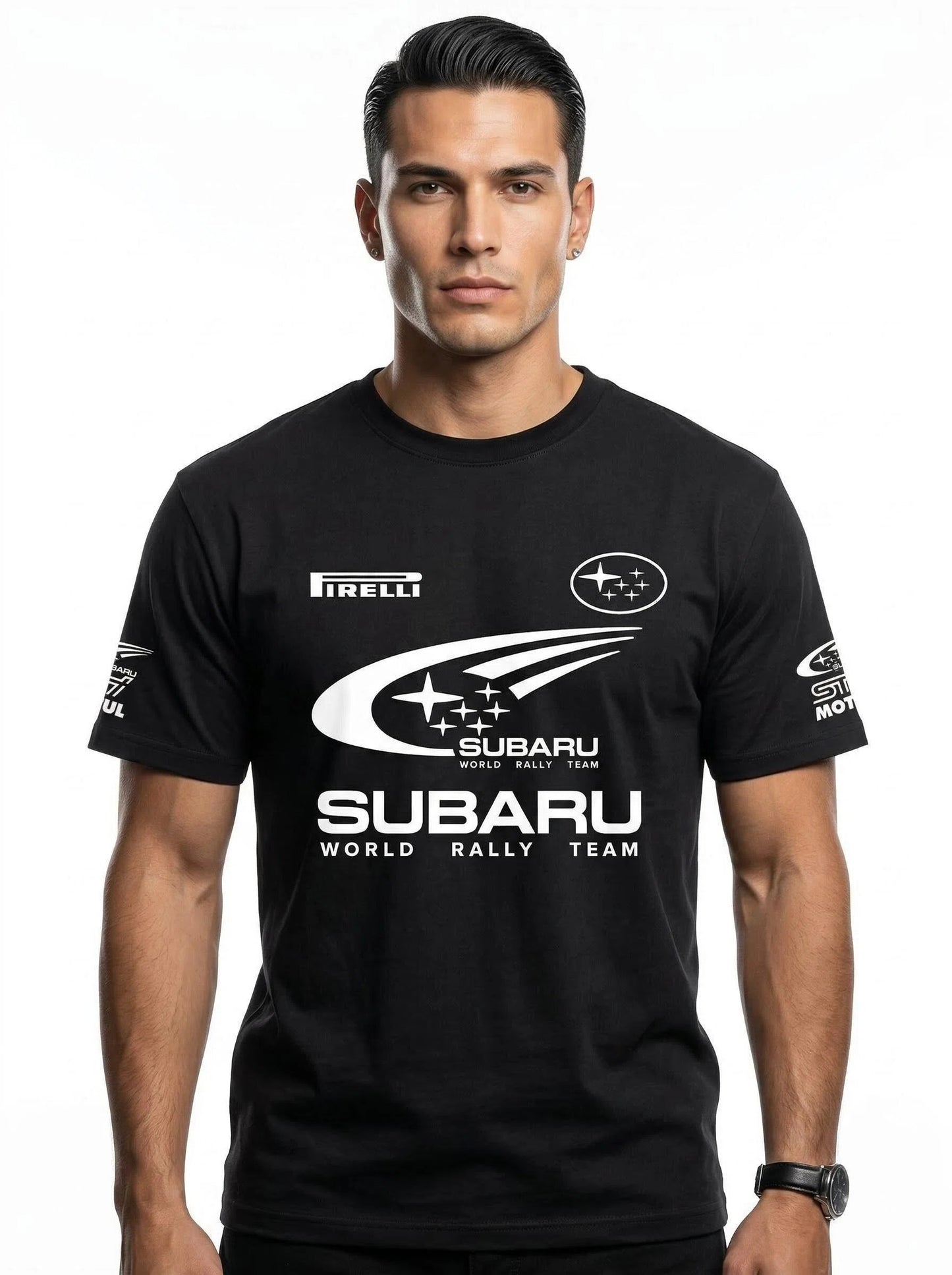 Subaru World Rally Team – Premium Grafik-Rennshirt