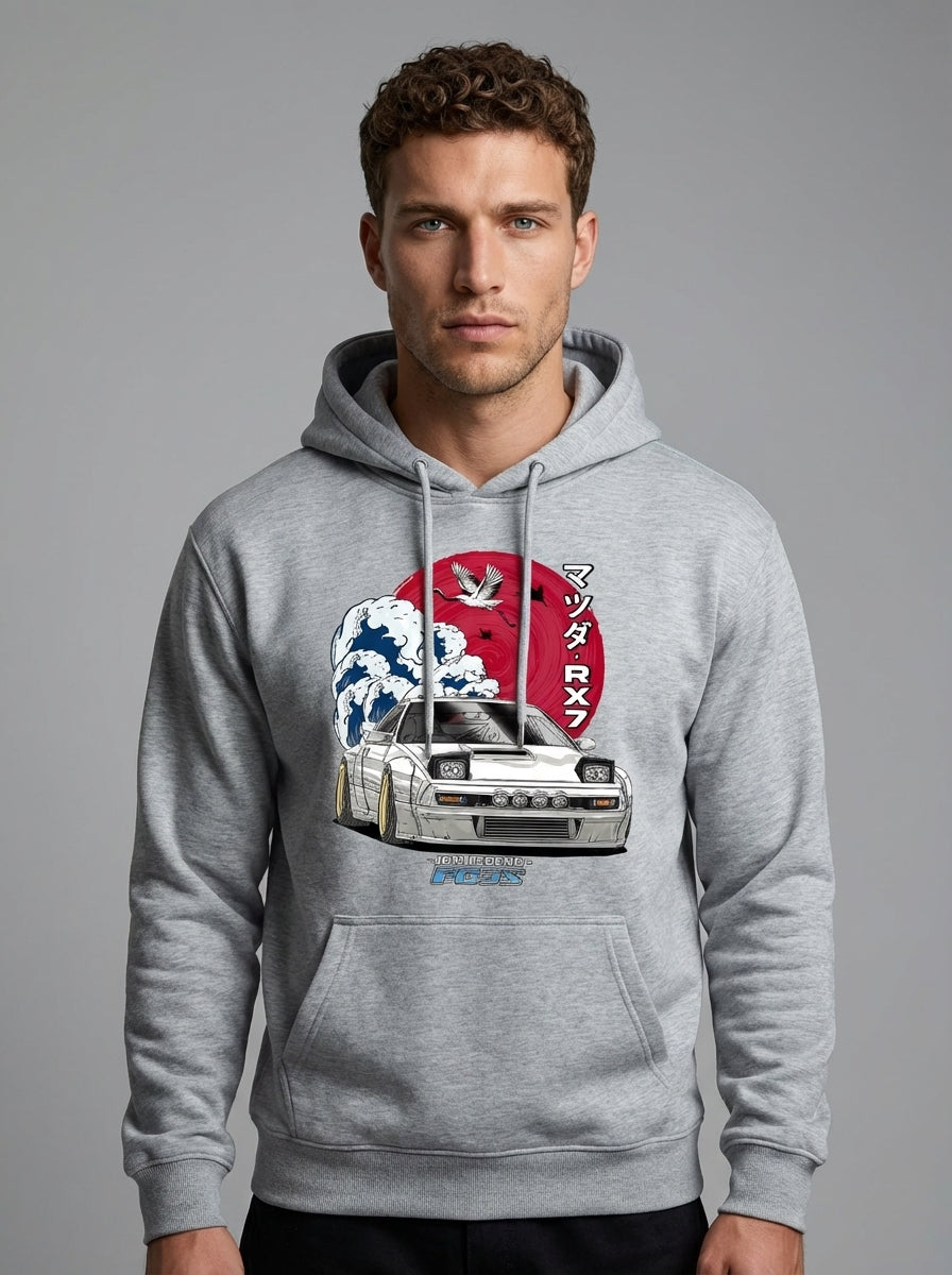 JDM Heritage: Mazda RX-7 FC3S "Great Wave" Hoodie