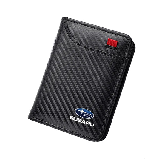 Premium Subaru Carbon Fiber Driving Wallet