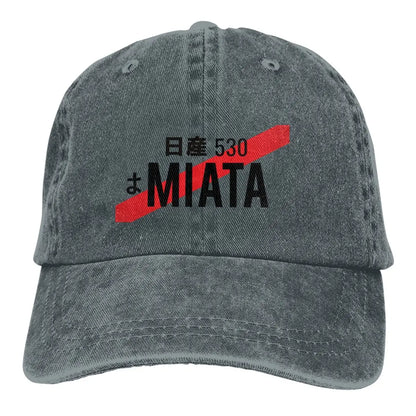 Miata “Red Slash” Vintage Denim Cap