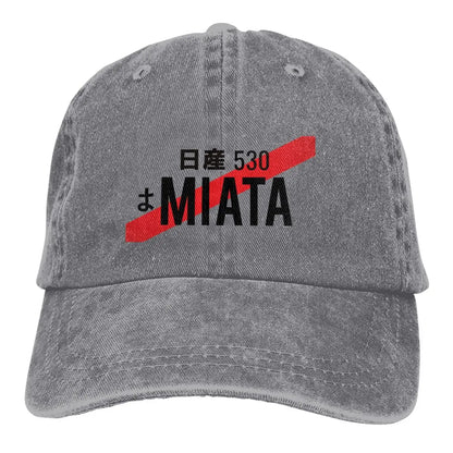 Miata “Red Slash” Vintage Denim Cap