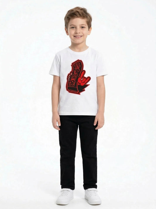 Kids’ “Tengoku Rock Hand” Graphic Tee