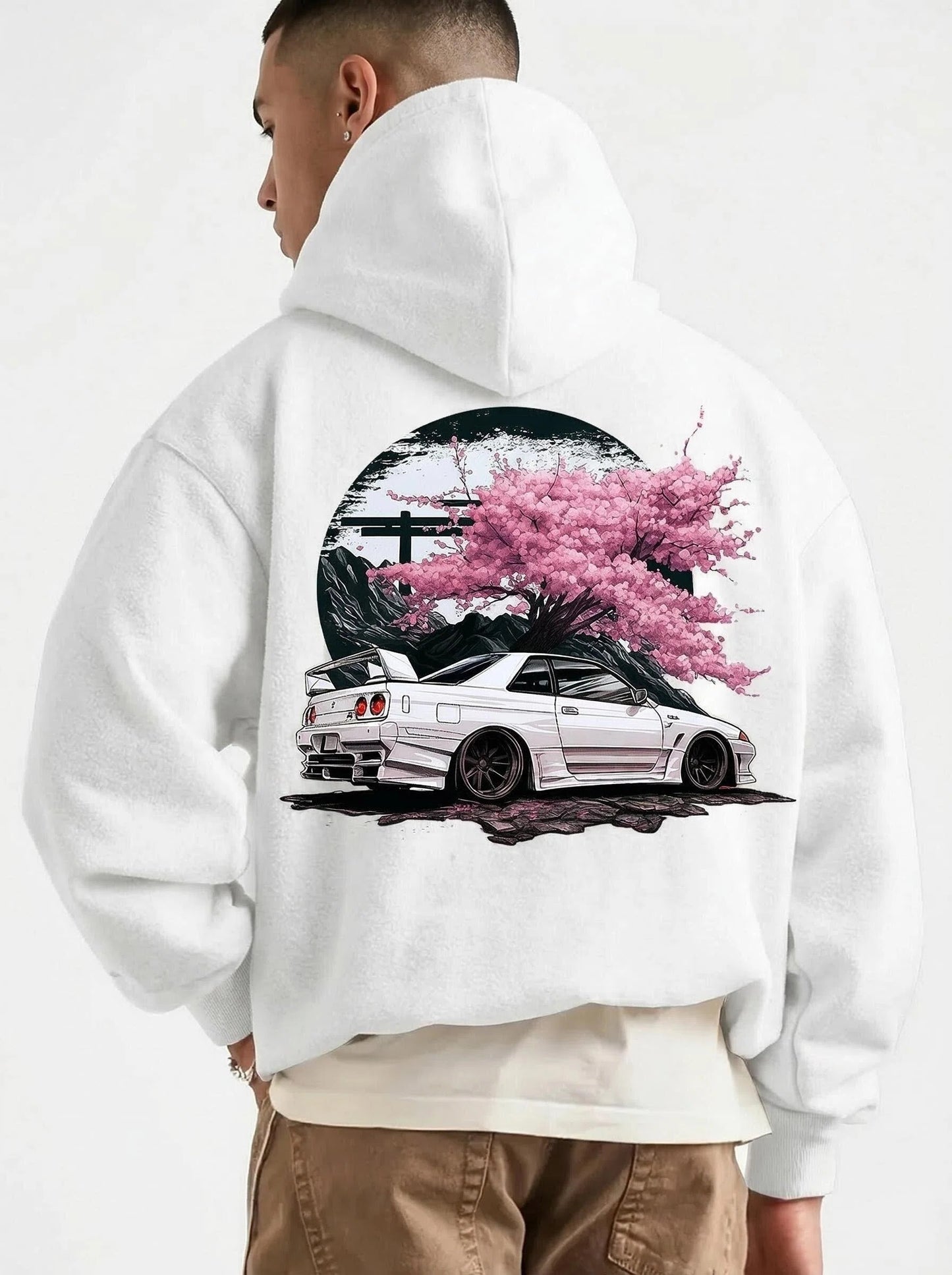 كنزة بغطاء رأس فاخرة "Sakura Skyline" R34 للرجال