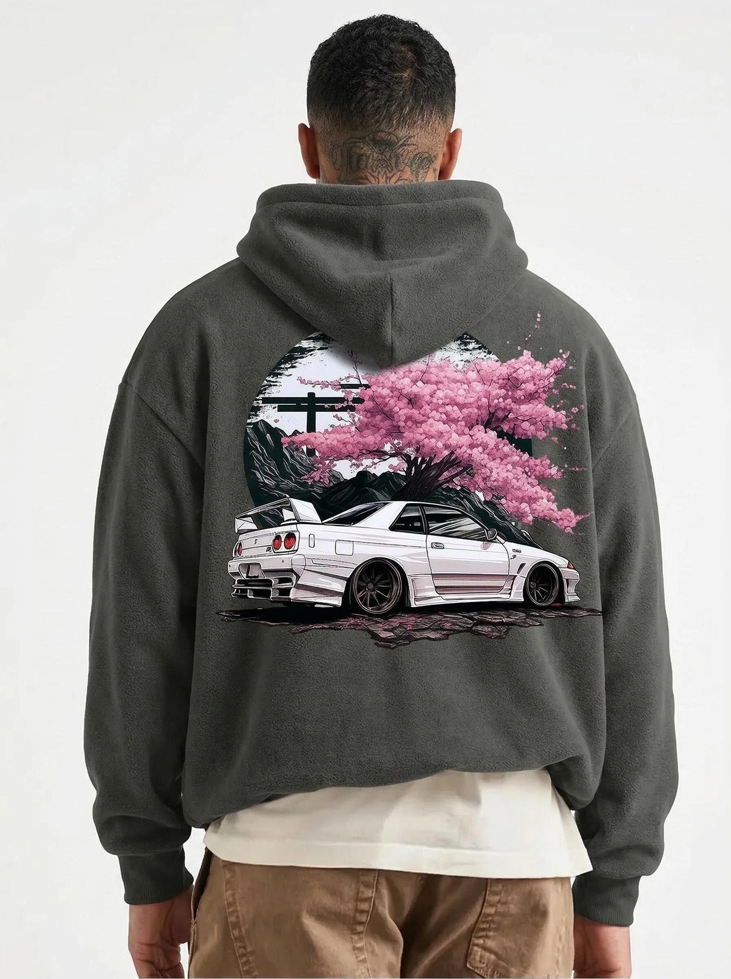 كنزة بغطاء رأس فاخرة "Sakura Skyline" R34 للرجال