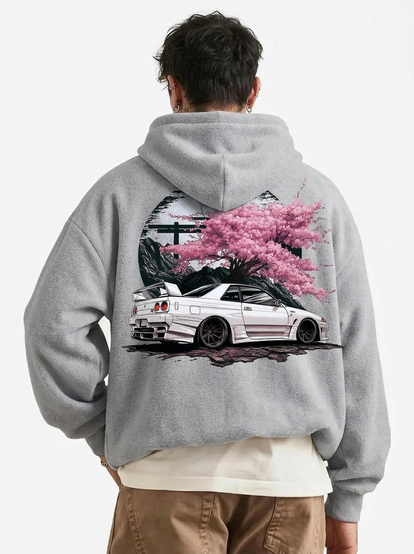 كنزة بغطاء رأس فاخرة "Sakura Skyline" R34 للرجال