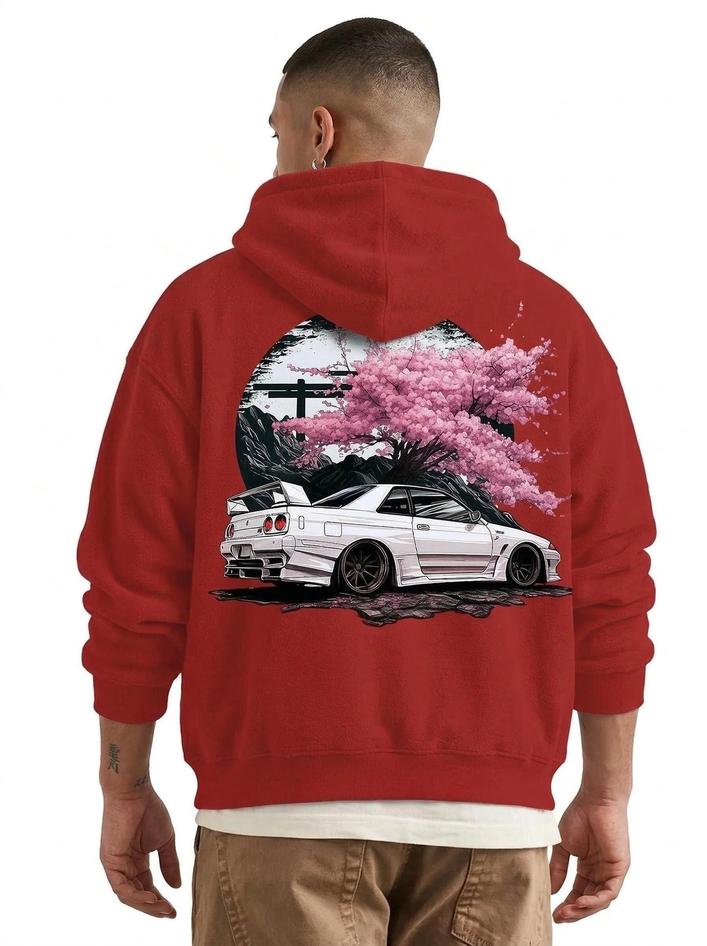 كنزة بغطاء رأس فاخرة "Sakura Skyline" R34 للرجال