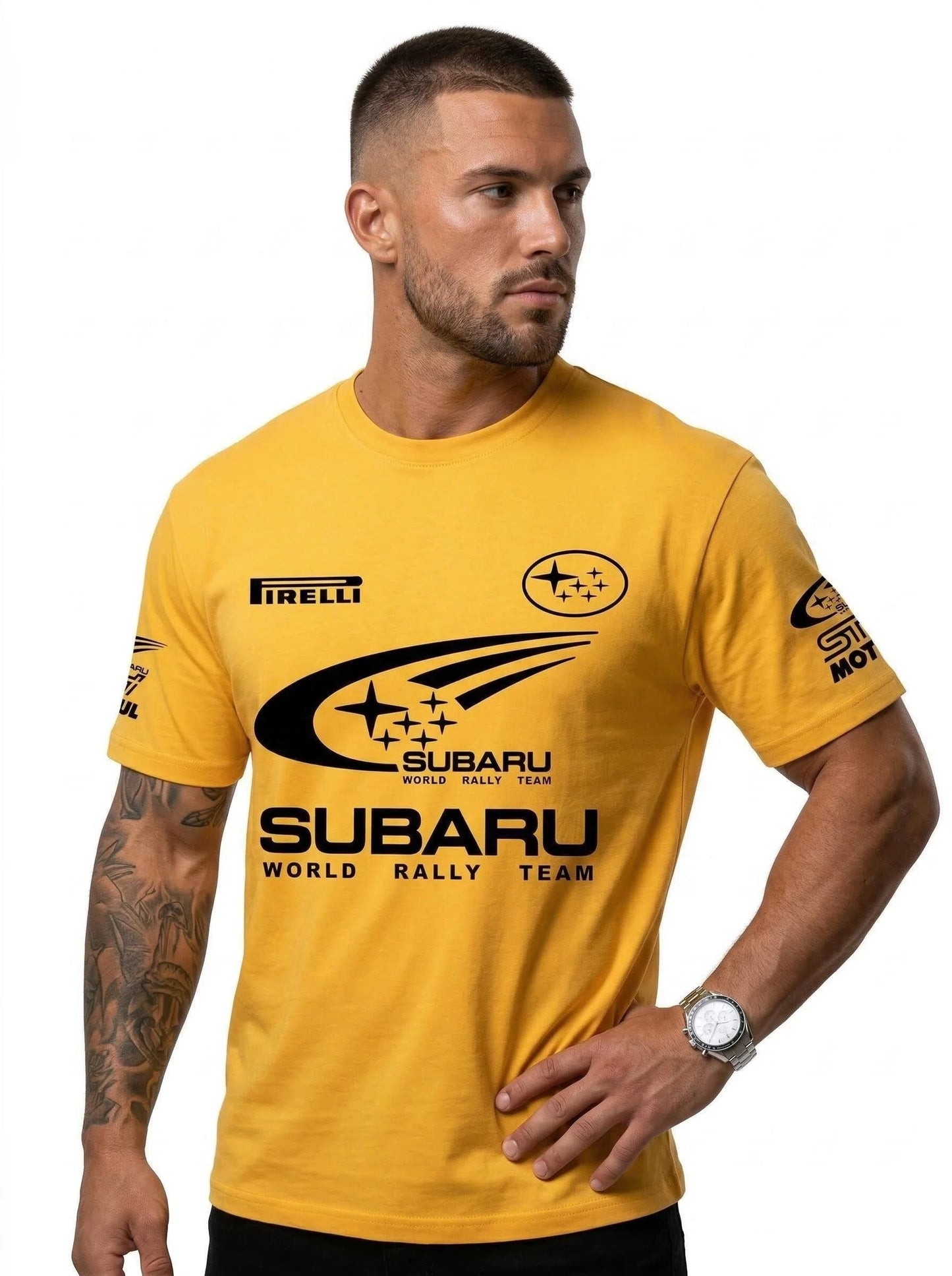 Subaru World Rally Team – Premium Grafik-Rennshirt
