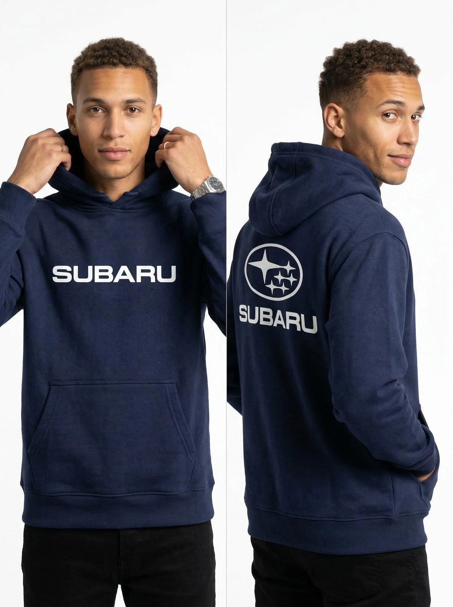 Subaru World Rally Team – "Trackside" Kapuzen-Fleecejacke mit durchgehendem Reißverschluss