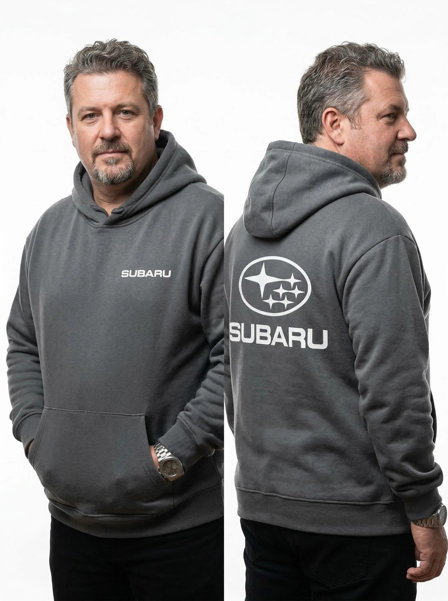 Subaru World Rally Team – "Trackside" Kapuzen-Fleecejacke mit durchgehendem Reißverschluss