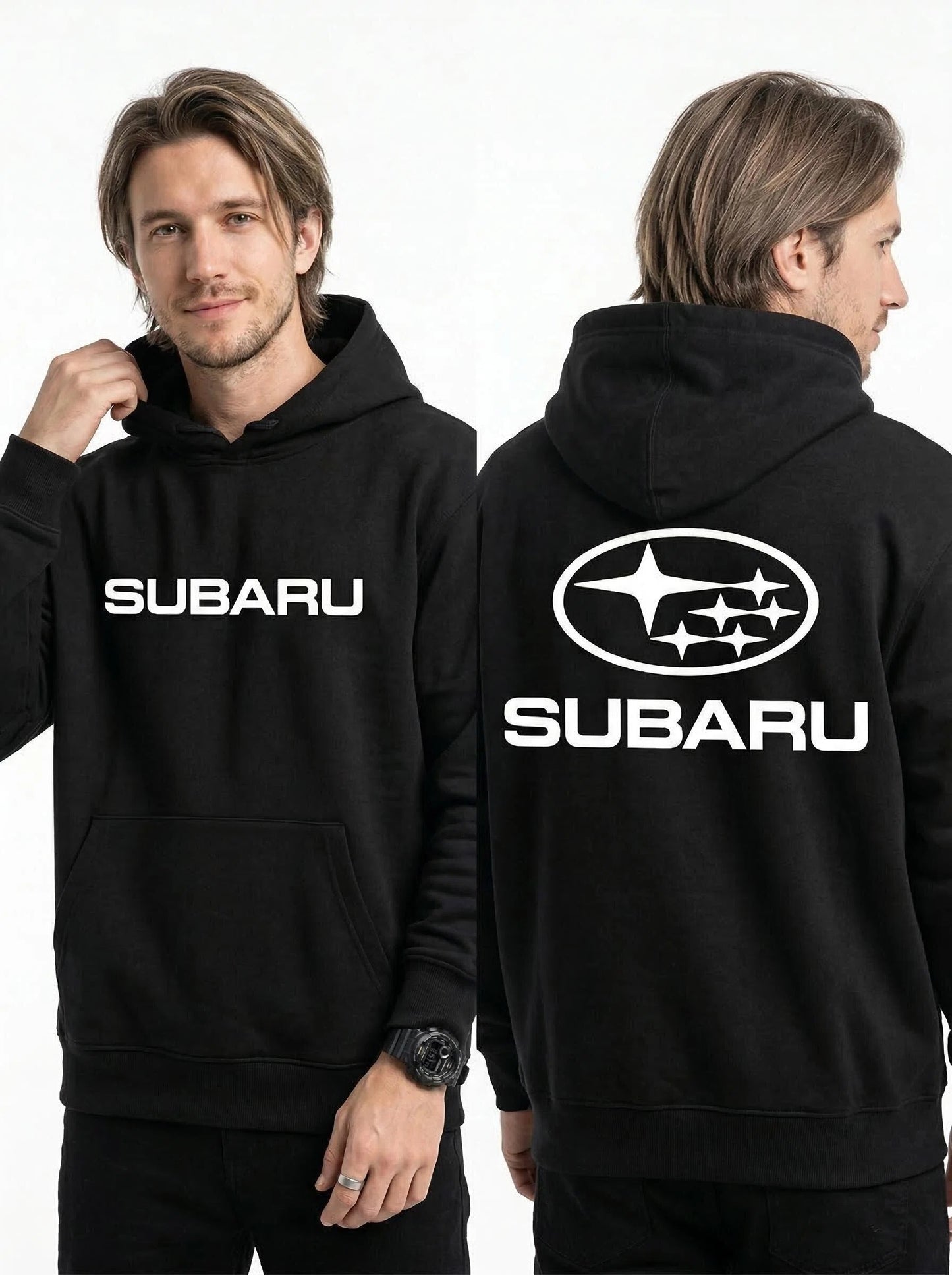 Subaru World Rally Team – "Trackside" Kapuzen-Fleecejacke mit durchgehendem Reißverschluss