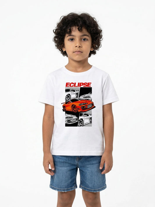 Kids’ “Street Tuner” Eclipse Graphic Tee – White