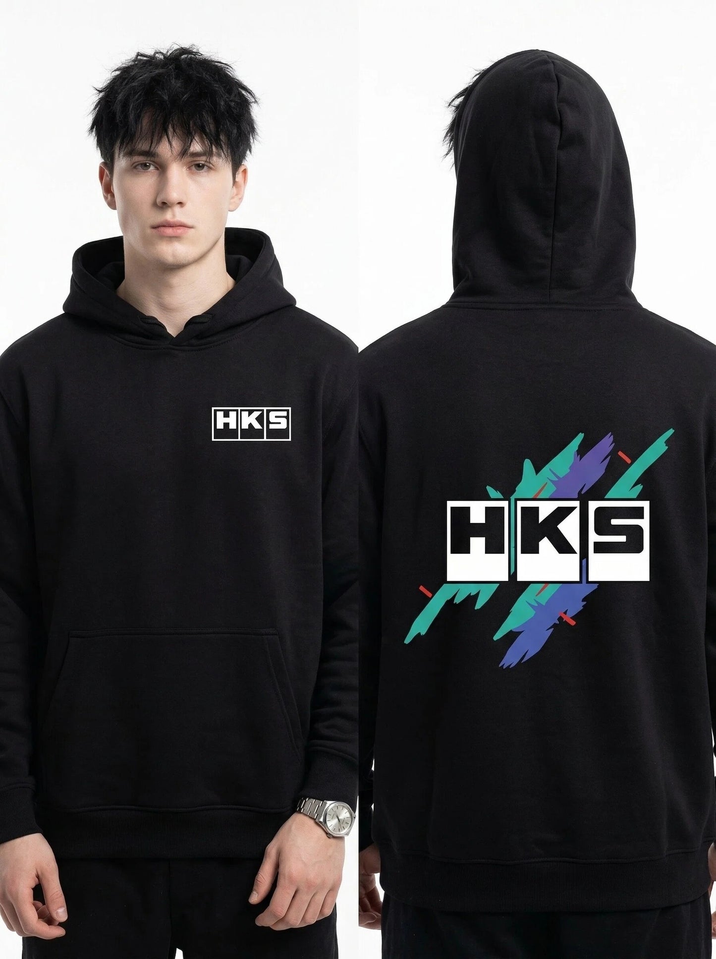 سلسلة HKS JDM Tuner – هودي فاخر من الصوف